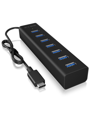 ICY BOX IB-HUB1700-C3 USB 3.2 Gen 1 (3.1 Gen 1) Type-C 5000 Mbit s Black