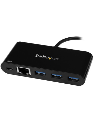 StarTech.com HB30C3AGEPD laptop dock port replicator Wired USB 3.2 Gen 1 (3.1 Gen 1) Type-C Black