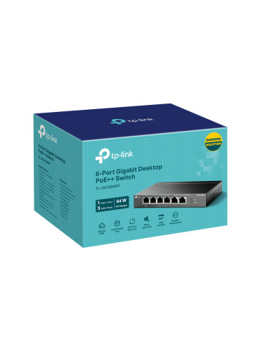 TP-Link TL-SG1006PP network switch Unmanaged Gigabit Ethernet (10 100 1000) Power over Ethernet (PoE) Gray