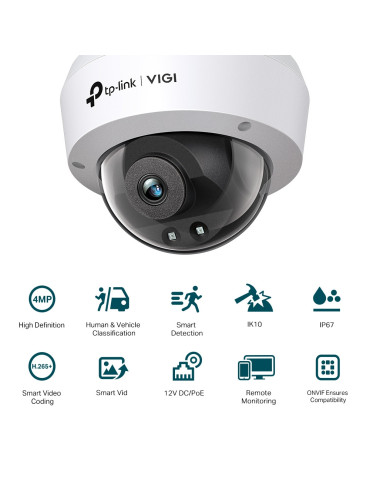 TP-Link VIGI C240I (2.8mm) Dome IP security camera Indoor & outdoor 2560 x 1440 pixels Ceiling wall