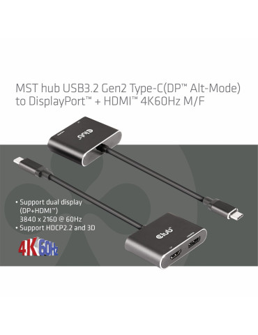 CLUB3D CSV-1552 USB graphics adapter Black
