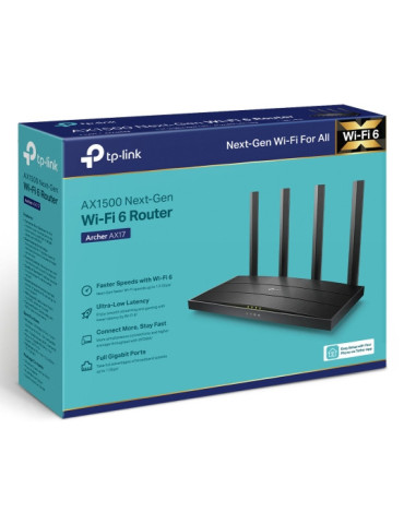 TP-Link Archer AX17 wireless router Gigabit Ethernet Dual-band (2.4 GHz   5 GHz) Black