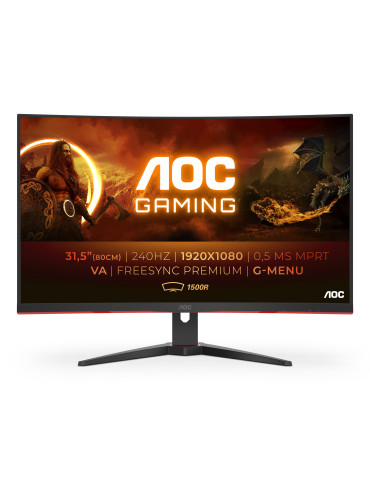 AOC G2 C32G2ZE BK computer monitor 31.5" 1920 x 1080 pixels Full HD LED Black, Red