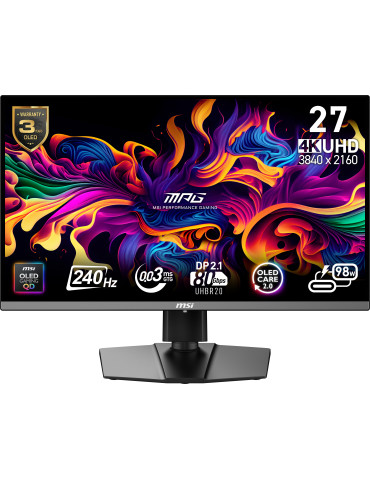 MSI MPG 272URX QD-OLED computer monitor 26.5" 3840 x 2160 pixels 4K Ultra HD Black