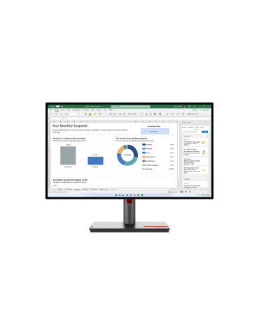 Lenovo ThinkVision P27h-30 computer monitor 27" 2560 x 1440 pixels Quad HD LCD Black