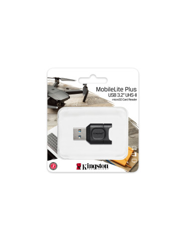 Kingston Technology MobileLite Plus kortinlukija USB 3.2 Gen 1 (3.1 Gen 1) Type-A Musta
