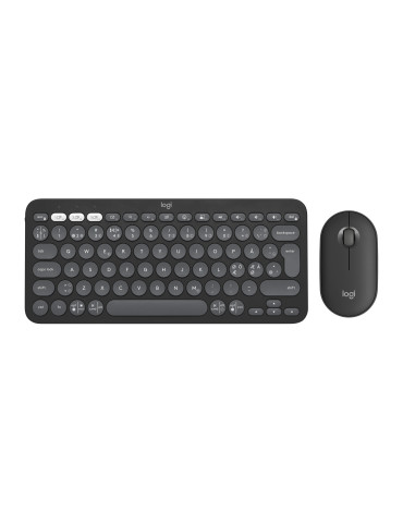 Logitech 920-012257 keyboard Mouse included Universal RF Wireless + Bluetooth QWERTY Nordic Graphite