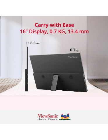 Viewsonic VA1650 computer monitor 16" 1920 x 1080 pixels Full HD LED Black