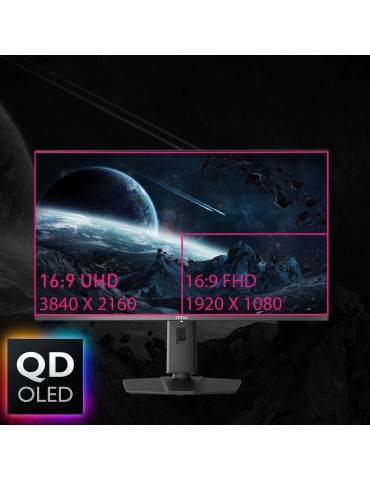 MSI MPG 321URXDE QD-OLED computer monitor 31.5" 3840 x 2160 pixels 4K Ultra HD Black