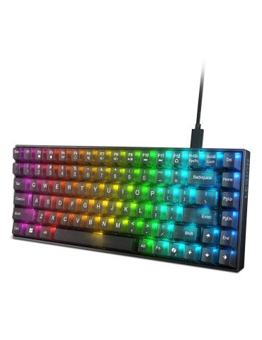 Lenovo Legion K510 Mini Pro näppäimistö Pelaaminen USB Englanti (US) Musta, Läpinäkyvä