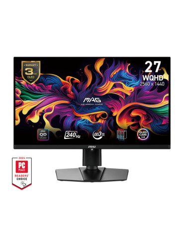 MSI MAG 271QPXDE QD-OLED E2 computer monitor 26.5" 2560 x 1440 pixels Wide Quad HD Black