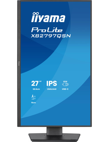 iiyama ProLite XB2797QSN-B1 computer monitor 27" 2560 x 1440 pixels Quad HD LCD Black