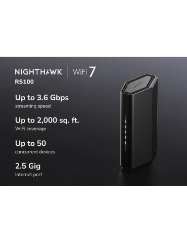 NETGEAR Nighthawk wireless router 2.5 Gigabit Ethernet Dual-band (2.4 GHz   5 GHz) Black