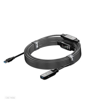 CLUB3D CAC-1406 USB cable USB 3.2 Gen 1 (3.1 Gen 1) 590.6" (15 m) USB A 5 Gbit s Black