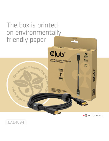 CLUB3D CAC-1094 DisplayPort cable 78.7" (2 m) Black