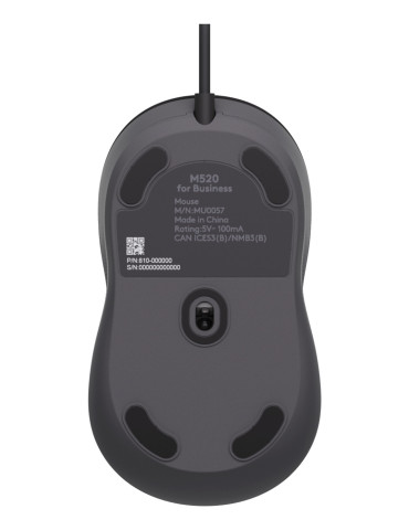 Logitech Signature M520 for Business mouse Office Ambidextrous USB Type-C Optical 4000 DPI