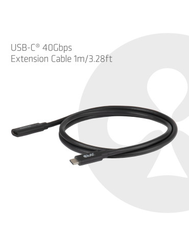 CLUB3D CAC-2502 USB cable 39.4" (1 m) USB C 240 W Black