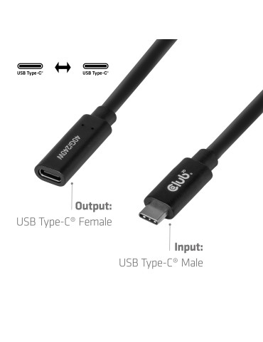 CLUB3D USB-C® 40 Gbps -jatkojohto 1 m 3,28 jalkaa