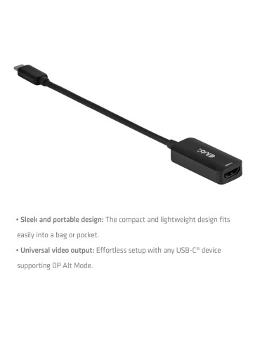 CLUB3D CAC-2505 videokabeladapter 0,12 m USB Type-C HDMI + USB Svart