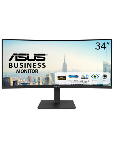 ASUS VA34VCPSR computer monitor 34" 3440 x 1440 pixels Wide Quad HD LCD Black