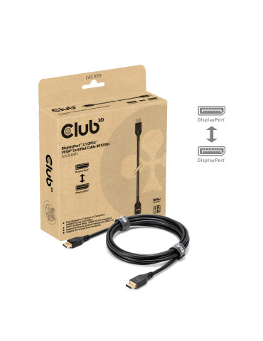 CLUB3D CAC-1093 DisplayPort cable 118.1" (3 m) Black