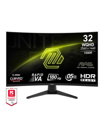 MSI MAG 325CQF computer monitor 31.5" 2560 x 1440 pixels Wide Quad HD Black