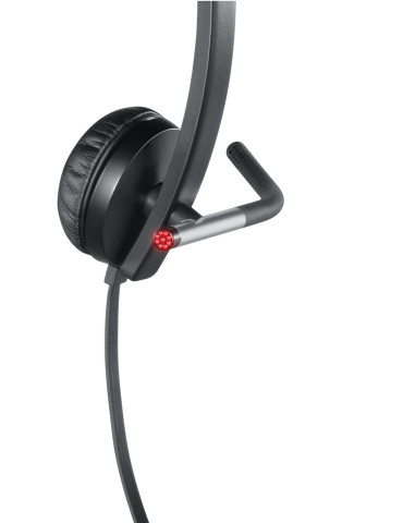 Logitech H650E Headset Wired Head-band Office Call center USB Type-A Black, Silver