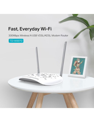 TP-Link TD-W9970 trådlös router Snabb Ethernet Singel-band (2,4 GHz) Vit