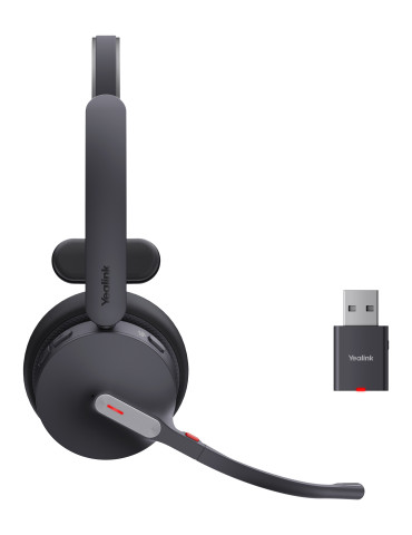 Yealink WH64 Hybrid Mono Teams Headset Wireless Head-band Office Call center Micro-USB Bluetooth Black