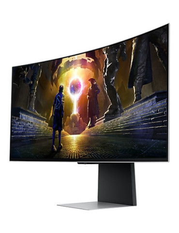 Samsung LS34DG850SUXDU computer monitor 34" 3440 x 1440 pixels UltraWide Quad HD OLED Silver