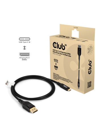 CLUB3D CAC-1559 videokabeladapter 1 m USB Type-C DisplayPort Svart