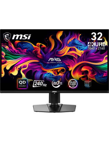 MSI MAG 321UPX QD-OLED computer monitor 31.5" 3840 x 2160 pixels 4K Ultra HD Black