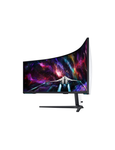 Samsung G95NC computer monitor 57" 7680 x 2160 pixels Dual UHD LED Black, White
