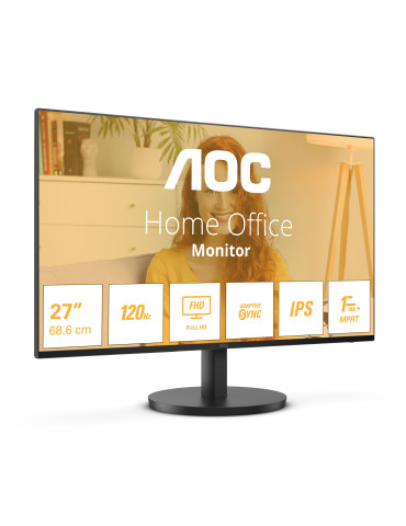 AOC B3 27B3HA2 tietokoneen litteä näyttö 68,6 cm (27") 1920 x 1080 pikseliä Full HD LED Musta
