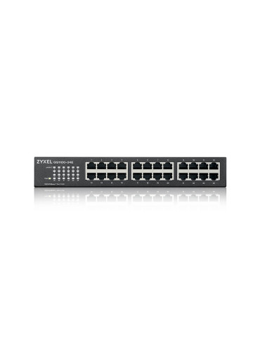Zyxel GS1100-24E Hallitsematon Gigabit Ethernet (10 100 1000) Musta