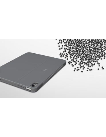 Logitech Combo Touch QWERTY Danish, Finnish, Norwegian, Swedish Smart Connector Gray