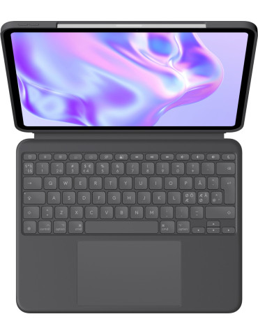 Logitech Combo Touch QWERTY Danish, Finnish, Nordic, Swedish Smart Connector Graphite