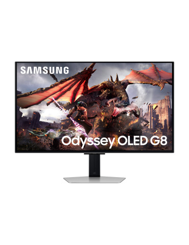 Samsung G80SD computer monitor 32" 3840 x 2160 pixels 4K Ultra HD OLED Silver
