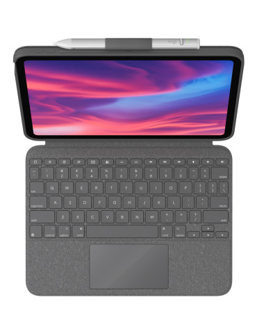 Logitech 920-011440 mobile device keyboard QWERTY Nordic Smart Connector Gray