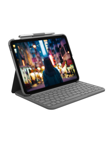 Logitech 920-011428 mobile device keyboard QWERTY Nordic Bluetooth Gray