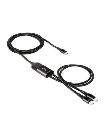 CLUB3D CAC-1527 USB cable 72" (1.83 m) USB C 2 x USB C 100 W Black