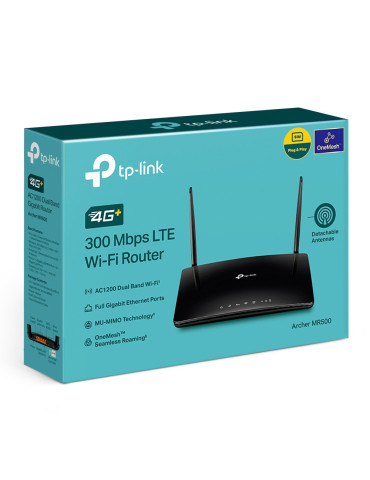 TP-Link Archer MR500 trådlös router Gigabit Ethernet Dual-band (2,4 GHz   5 GHz) 4G Svart