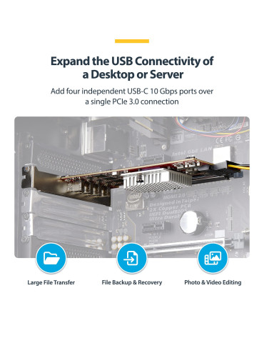 StarTech.com P10Q4C-USB-CARD interface cards adapter Internal USB Type-C