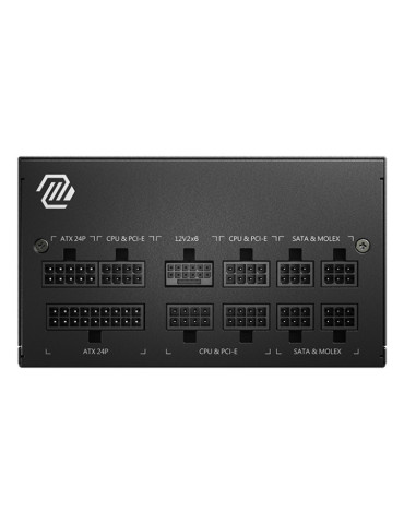 MSI MAG A750GL PCIE5 II strömförsörjningsenheter 750 W 20+4 pin ATX ATX Svart