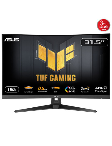 ASUS TUF Gaming VG32WQ3B tietokoneen litteä näyttö 80 cm (31.5") 2560 x 1440 pikseliä Quad HD LED Musta