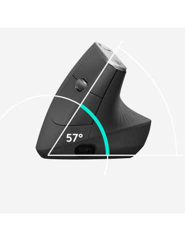 Logitech MX Vertical mouse Office Right-hand RF Wireless + Bluetooth Optical 4000 DPI