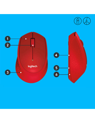 Logitech M330 Silent Plus mouse Office Right-hand RF Wireless Mechanical 1000 DPI