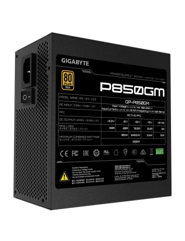 GIGABYTE P850GM power supply unit 850 W 20+4 pin ATX ATX Black