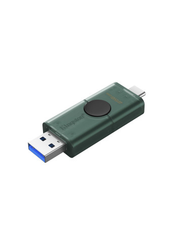 Kingston Technology DataTraveler DuoG2 USB-sticka 256 GB USB Type-A   USB Type-C 3.2 Gen 1 (3.1 Gen 1) Svart, Grön