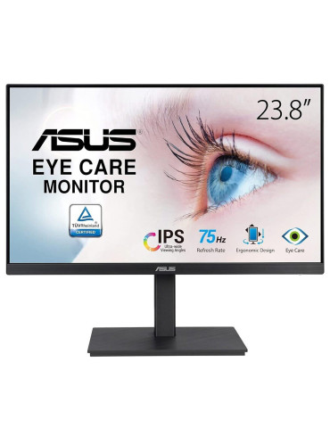 ASUS VA24EQSB platta pc-skärmar 60,5 cm (23.8") 1920 x 1080 pixlar Full HD LED Svart